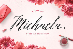 Michaela Script: A Modern Hand-Brushed Script with Dancing Baselines