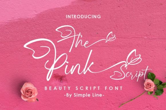 The Pink Script: A Sweet Handwritten Font for Romantic Designs